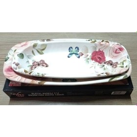 Resim 9901002dıgı Servis Tabağı Dikdörtgen 2'li Çok Renkli 