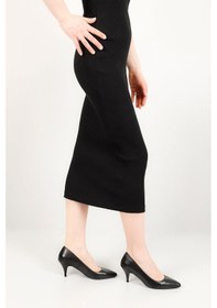 Resim Gönderi(R) Gönderi R Siyah Sivri Burun Orta İnce Topuklu Stiletto Siyah 