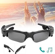 Resim Elprico Stereo Kulaklıklı Akıllı Kablosuz Bluetooth Güneş Gözlüğü - Spor Ve Sürüş Için Şık Polarize Gözlükler (Siyah+sarı lens+gong tel kesici) 
