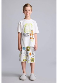 Resim Defacto Garfıeld Lisanslı Regular Fıt 2li Beyaz Pijama Takımı Erkek Çocuk H8146a826hswt34 Beyaz-wt34 
