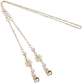 Resim Maske Zinciri İnci Asılı Boyun Gözlük Zinciri Maskesi Anti Kayıp Zincir Maske Tutucu Gül 