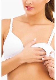Resim Kadın Kaplı Emzirme Sütyen Beyaz 