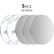 Resim GongtuShop 5 Adet Gümüş 30X30 Tarzı 5 Adet Metal Plaka Etiket Disk Demir Levha Mıknatıs Cep Telefonu Tutucu Için Manyetik Araç Telefonu Standı Sahipleri Mıknatıs Değil (Yurt Dışından) 