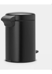 Resim Çöp Kovası, Pedallı, Soft, 3lt - Mat Siyah Mat Siyah 