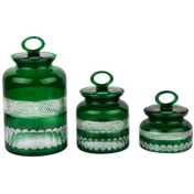 Resim Aryıldız 60003-1 Flora 3 Parça Cam Kavanoz Set 