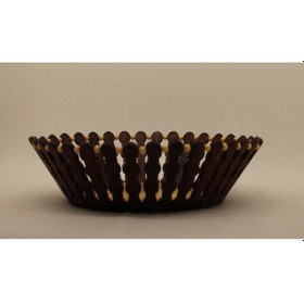 Resim Penguen Kahve Rengi 28 Cm Yuvarlak Ekmek Sepeti Kahverengi 