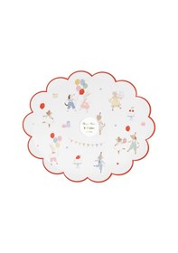 Resim Meri Meri - Animal Friends Tabak- L - 8 Adet 