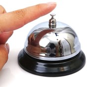 Resim Gümüş Renk Metal Resepsiyon Zil 