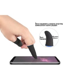 Resim Qozie Pubg Mobile Oyun Yıkanabilir Ter Önleyici Çift Parmak Eldiven(Ince Model) 2 Adet 