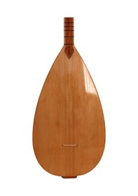 Resim Telli Çalgı Yapım Kısa Sap Yaprak Padouk Parlak Cilalı 45 Tekne Profesyonel Bağlama 