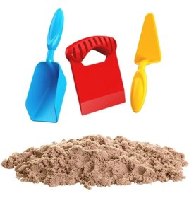 Resim Meyou Shoes 03690 Aksesuarlı Naturel Kinetik Oyun Kumu 1000 gr -Dede 