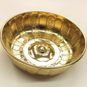 Resim Biterse Otantik Osmanlı Motifli Hamam Tası - Altın Sarısı 
