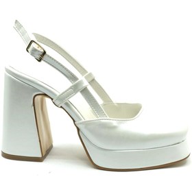 Resim Kids Club Shoes Feles Jane Jane Platform Topuk Kadın Klasik Topuklu Ayakkabı BEYAZ 