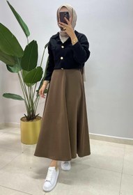Resim Kloş Etek Kahverengi - 40 