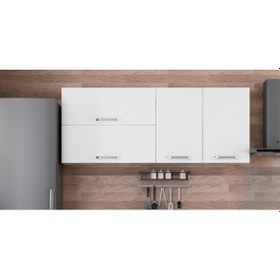 Resim Minar 180 Cm Mutfak Dolabı Beyaz 180-B2-Üst Modül Beyaz 