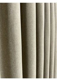 Resim Kahve Etek Desen Vizon Zemin Fon Perde 1/3 Sık Pile Vizon-kahve 