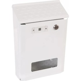 Resim Akşan Damla Çatılı Posta Kutusu Beyaz Sağ Antrasit 1 Adet 