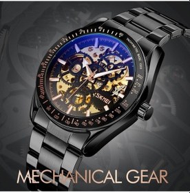 Resim Yingfu Skmeı 9194 Erkek Otomatik Mekanik Çelik Bantlı Saat Pembe Altın Çok Renkli Çok Renkli 