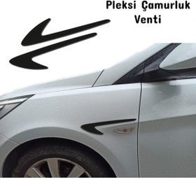 Resim Aksefuar Lazer Ford Focus 3 Çamurluk Venti Parlak Siyah Pleksi Vent 
