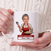 Resim Eli Lezzetli Anne Karikatürlü Kupa Bardak 