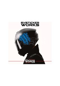 Resim Monster Kask Sticker Tüm Kasklar Uyumlu Tek Yön 1 Adet Mavi 