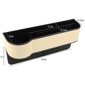 Resim Ulzyvf Premium Deri Konsol Organizatörü - Abs Malzeme, 2 Bardak Yuvası + Depolama, Sürücü Tarafı İçin 