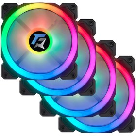 Resim Gameforce 7R Pro 120 MM Rainbow Işıklı Sessiz Kasa Fanı 4'lü Set 