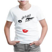 Resim Lady Gaga Beyaz Çocuk Tshirt 