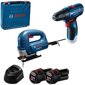 Resim Bosch GST 8000 E 2 x 2 Ah Akülü Dekupaj testere + GSR 120 Vidalama İkili Set - 0615990M8N 