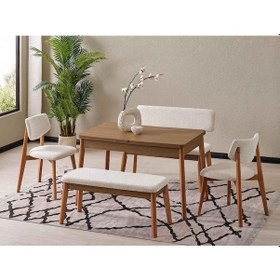 Resim Tibet Mutfak Masa Takımı Kahve 