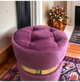 Resim Puf Lüks Silinebilir Kumaş Kapitoneli 