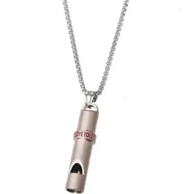 Resim Kuzgun Ticaret Deprem Düdüğü Çelik Kolye - Lisinya 