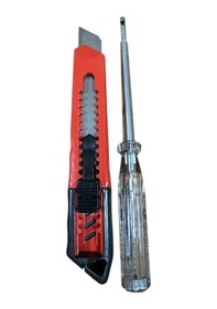 Resim İki Güç Bir Arada: Kontrol Kalemi + Maket Bıçağı Profesyonel Set 