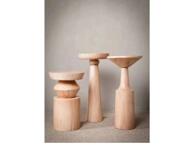 Resim 3'Lü Fiskos Yan Sehpa Timeless Mantar Sehpa - Mushroom Table 3 Pieces 