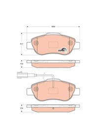 Resim Fiat Panda On Fren Balatasi 1.2 2013-2020 Trw Gdb1746 