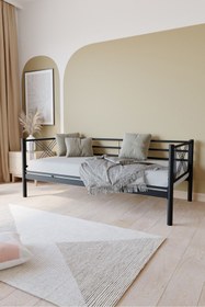 Resim FANO Mix Premium Metal Ranza 90x200 Yatak Uyumlu Siyah Ayrılabilir Ranza Karyola 