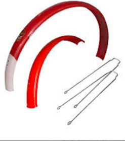 Resim ÇELİKLER MOTOR 26X2.00 BİSİKLET ÇAMURLUK DEMİR KIRMIZI 