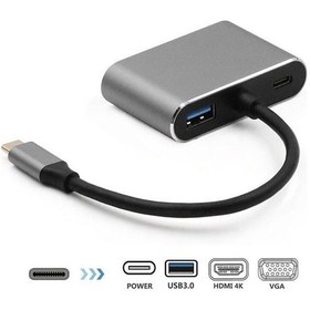 Resim Daytona Fix Fc02 4In1 Usbc --Hubpd Hdmi+Vga+Usb 