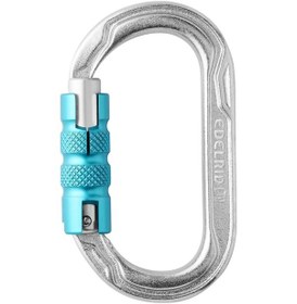 Resim Edelrid Oval Power Steel Triple Çelik Karabina Gümüş 