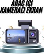 Resim teknodayım DVR Araç İçi Kamera Ön ve İç Kamera 2 İnç Ekranlı Çift Kamera 
