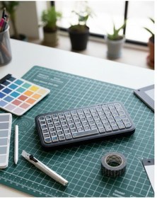 Resim Şarjlı Kablosuz Mini Rgb Klavye Uzun Pil Ömürlü 