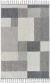 Resim Cool Halı Bress 1403 Gri Salon Halısı Bukle İskandinav Halı Etnik Mutfak Halısı Dekoratif Koridor Halısı Kesme Yolluk 