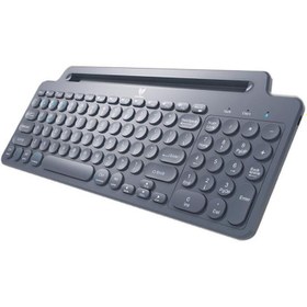 Resim Blueforce 2.4 Ghz Wireless Bluetooth v5.0 Standlı Kablosuz Klavye Gri 