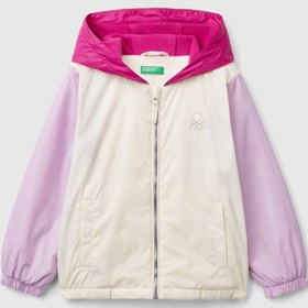 Resim Benetton Kız Bebek Mix Renk Polar Astarlı Yağmurluk - 2-3 Yaş 