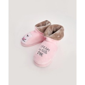 Resim BEEA - Ayıcıklı Pembe Kadın Panduf 