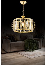 Resim Luxury Gold 27 Cm Kristal Taşlı Avize Gold 