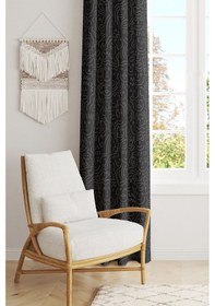 Resim Siyah Yüzler Desenli Süet Oturma Odası Salon Fon Perde Baskılı Ekstrafor Büzgü Tek Kanat Prd-1070 Çok Renkli 