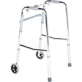 Resim Normadia Hafif ve Ayarlanabilir Tekerlekli Alüminyum Yürüteç, Yumuşak Tutamaçlı 