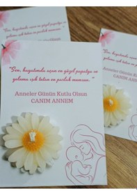 Resim Bernami Vazo Pinterest Anneler Günü Mesaj Kartı Ve El Yapımı Papatya Mum Canım Annem Temalı - 1 Adet Diğer 