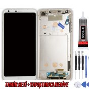 Resim Genos Lg H870 G6 Lcd Ekran Beyaz Montaj Kiti Hediye 